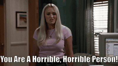 Woman At Computer Saying You Are A Horrible Horrible Person GIF