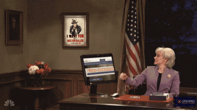 Woman At Computer With Virus Download Screen GIF