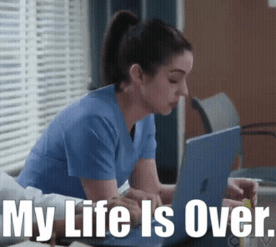 Woman At Desk My Life Is Over GIF