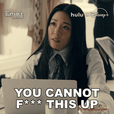 Woman At Desk With Laptop Says You Cannot F This Up GIF