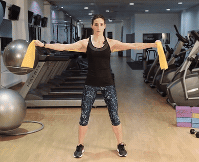 Woman At Matrix Machine In Gym GIF