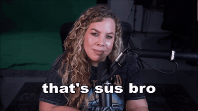 Woman At Mic Saying That's Sus Bro GIF