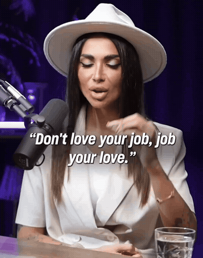 Woman At Microphone Don't Love Your Job Job Your Love GIF