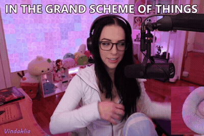 Woman At Microphone In The Grand Scheme Of Things GIF