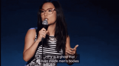 Woman At Microphone Saying Boo GIF