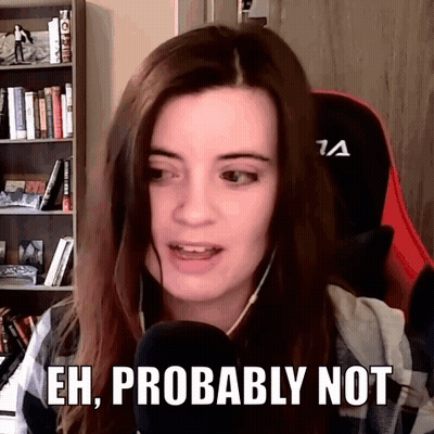 Woman At Microphone Saying Eh Probably Not GIF