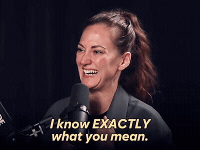 Woman At Microphone Saying I Know Exactly What You Mean GIF