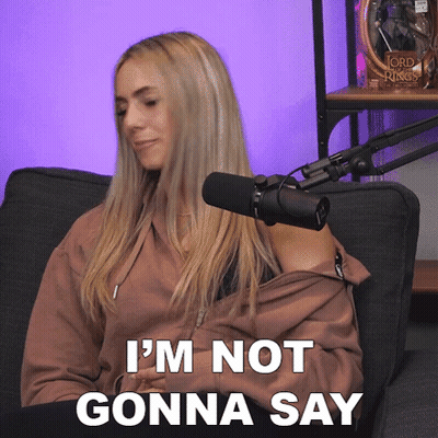 Woman At Microphone Saying I'm Not Gonna Say GIF