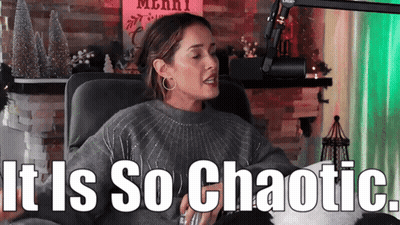 Woman At Microphone Saying It Is So Chaotic GIF