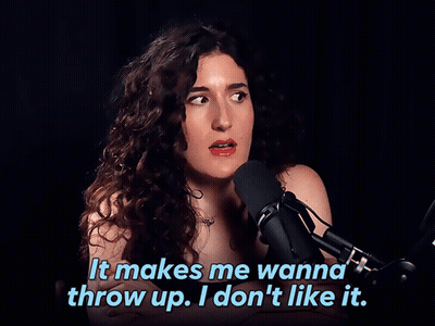 Woman At Microphone Saying It Makes Me Wanna Throw Up GIF