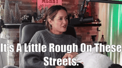 Woman At Microphone Saying It's A Little Rough On These Streets GIF