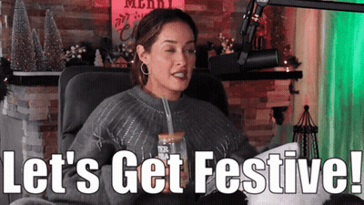 Woman At Microphone Saying Let's Get Festive GIF