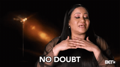 Woman At Microphone Saying No Doubt GIF