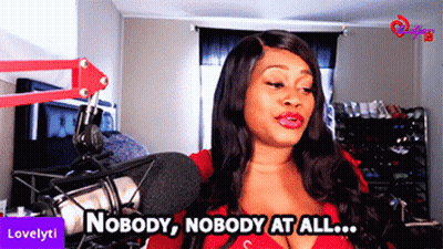 Woman At Microphone Saying Nobody Nobody At All GIF