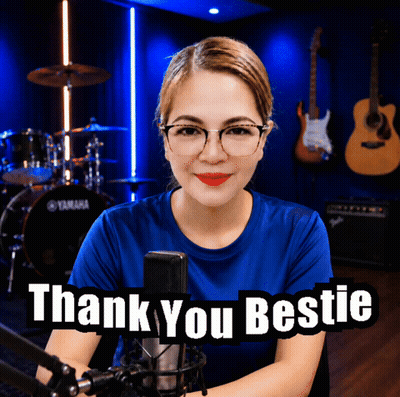 Woman At Microphone Thank You Bestie GIF