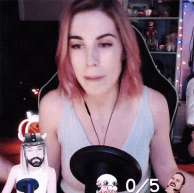 Woman At Microphone With 0/5 Score GIF