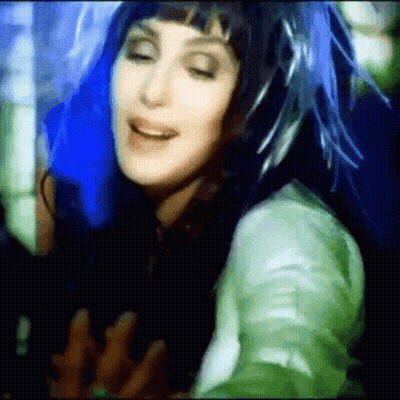 Woman At Microphone With YR Sign GIF