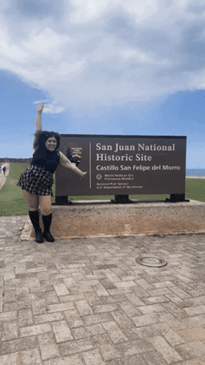 Woman At San Juan National Historic Site Castillo San Felipe Del Morro GIF