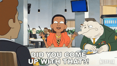 Woman At Table Did You Come Up With That GIF