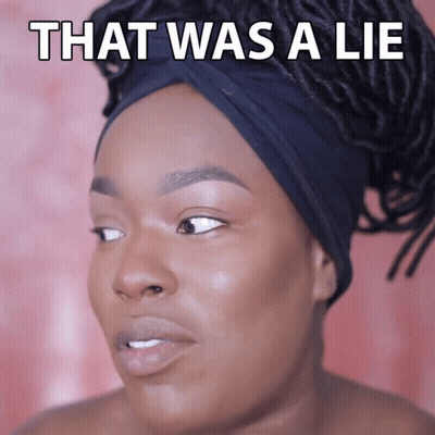 Woman At Table Nothing Good Comes From Lying GIF