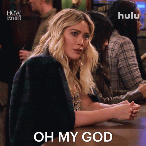 Woman At Table Oh My God GIF