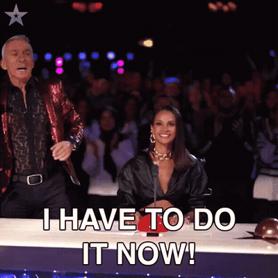 Woman At Table Saying I Have To Do It Now GIF