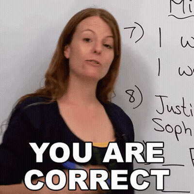 Woman At White Board Saying You Are Correct GIF