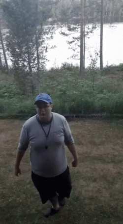 Woman Attacked With Fire Extinguisher GIF