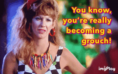 Woman Becoming A Grouch GIF