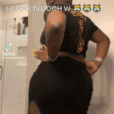 Woman Before Wall With Common Dooh W GIF