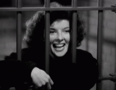 Woman Behind Bars Saying Im Just Fine GIF