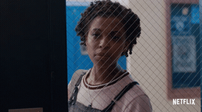 Woman Behind Wire Fence Netflix GIF
