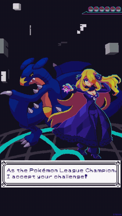 Woman Beside Blue Dragon As The Pokemon League Champion I Accept Your Challenge GIF