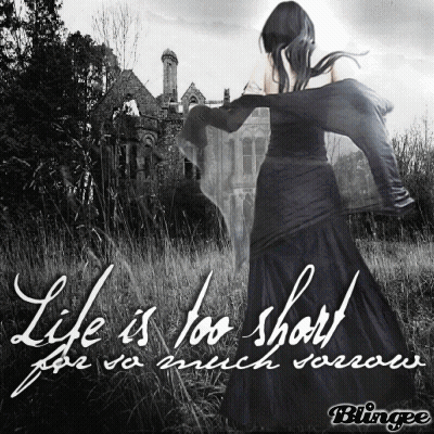 Woman Black Dress Life Too Short Much Sorrow GIF