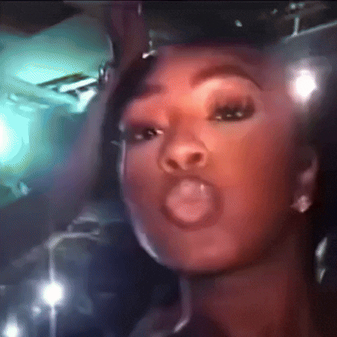 Woman Blowing Bubble GIF