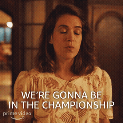 Woman Blowing Kiss We're Gonna Be In The Championship GIF