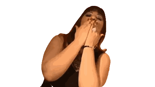 Woman Blowing Kiss With Cross Bracelet Sticker