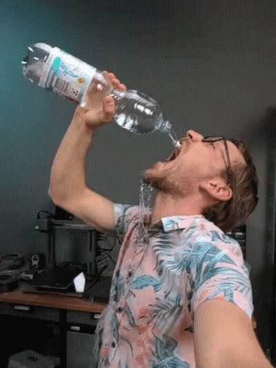 Woman Blue Ban Am Wak Drinking Purple Bottle GIF