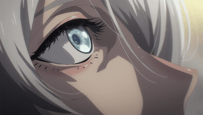 Woman Blue Eye White Hair GIF