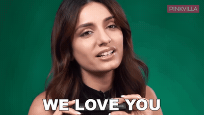 Woman Braces Saying We Love You GIF