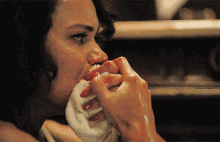 Woman Breathing Heavily Anxiety Attack GIF