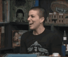 Woman Brush Cut Laughing Hard Unlimited Power GIF