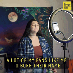 Woman Burp Fans Names GIF