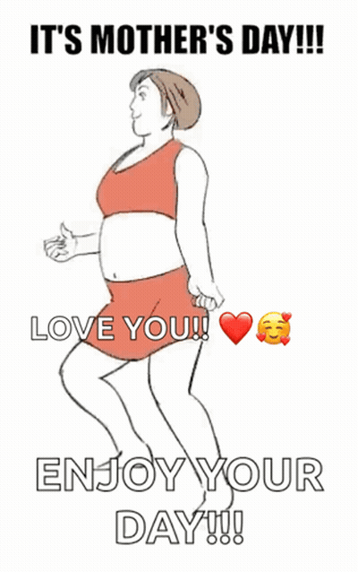 Woman Carrying Woman On Mother's Day GIF