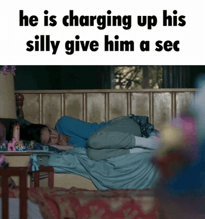 Woman Charging Up His Silly Give Him Sec GIF