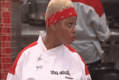 Woman Chef With Red Bandana Talking GIF