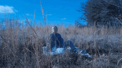 Woman Chilling Picnic Outside GIF
