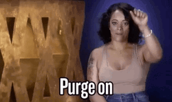 Woman Chose Purge On In The Challenge GIF