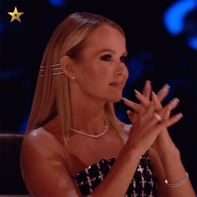 Woman Clapping Hands In Front Of Star GIF