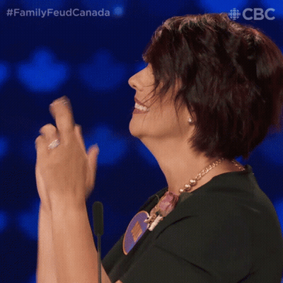 Woman Clapping In Black Shirt GIF